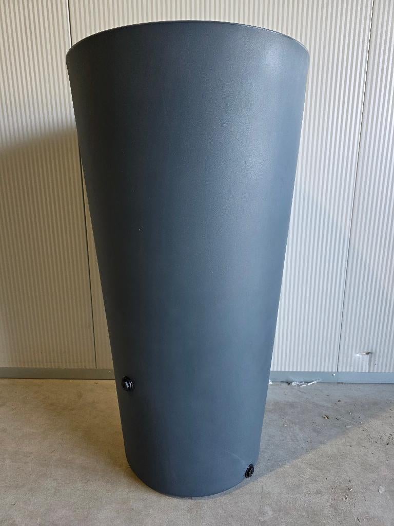 Regenton met bloembak - Antraciet - 210L - Nieuw, Kunststof, Met kraantje, 150 liter of meer, Nieuw