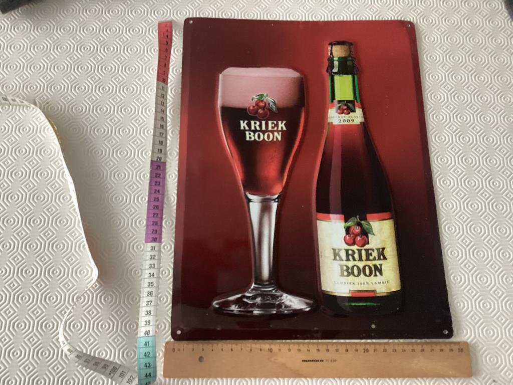 Nieuwe reclame plaat Kriek Boon, Ophalen of Verzenden, Nieuw, Reclamebord, Plaat of Schild, Overige merken