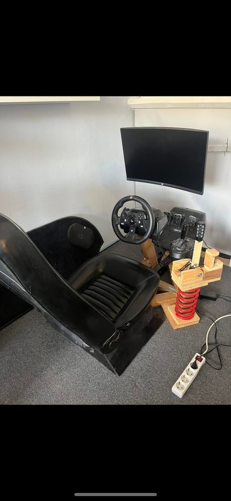 Raceseat met Logitech stuur, Ophalen, Racestoel, Gebruikt, Xbox