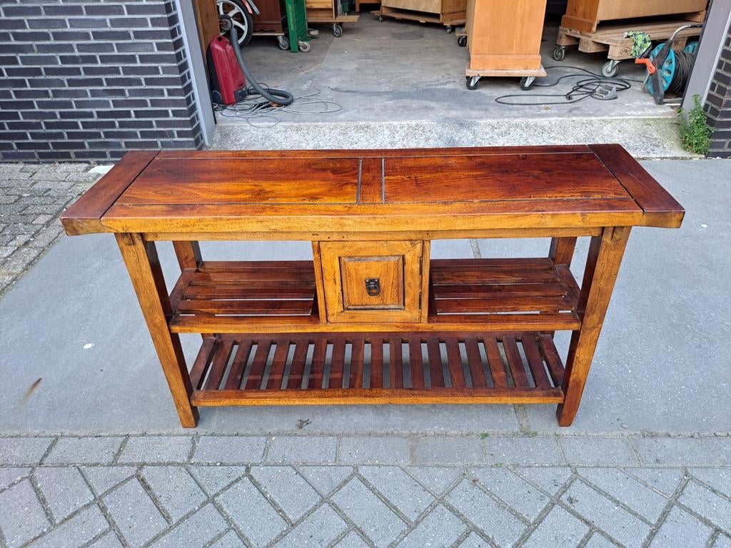 Teakhouten sidetabel, Ophalen, RoDeKo Volendam, R.kooij65@gmail.com, 100 tot 150 cm