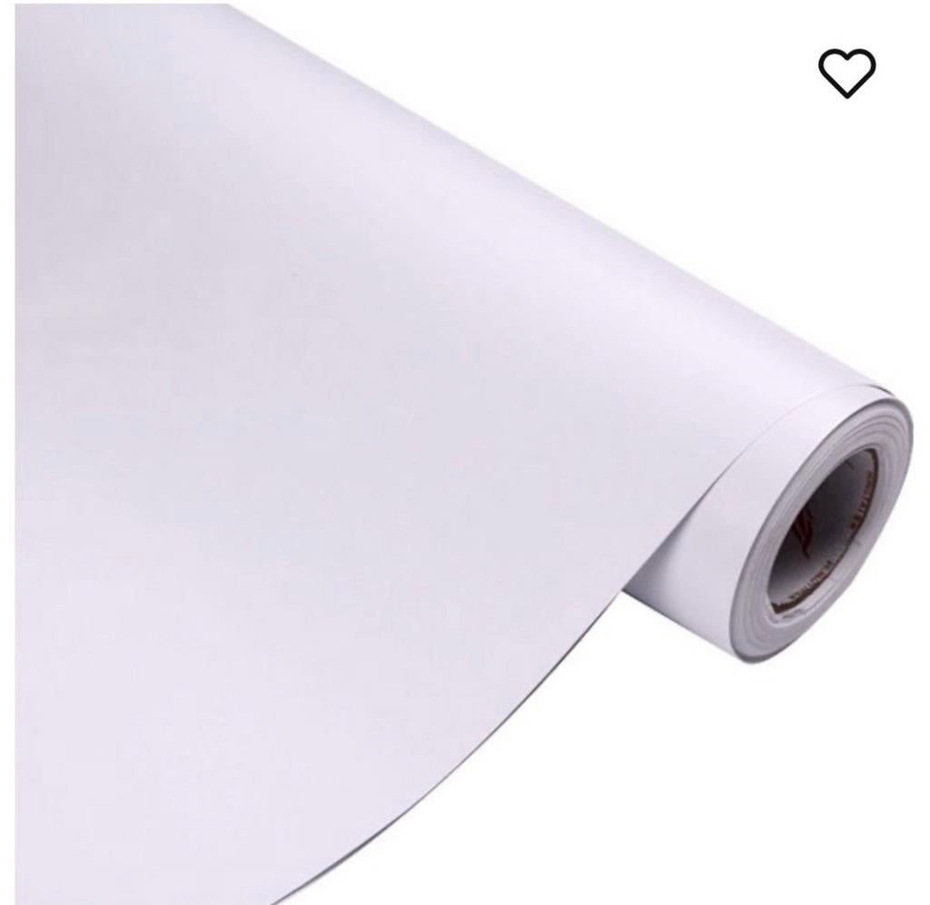 Zelfklevende decoratiefolie in mat wit - 61,5x500 cm, Ophalen, Nieuw, Minder dan 5 m², Folie