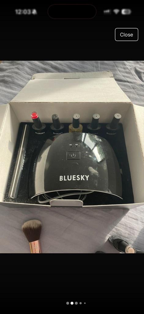 Bluesky Nagellak Starter Set met Lamp en Accessoires, Gebruikt, Overige kleuren, Ophalen of Verzenden, Handen en Nagels