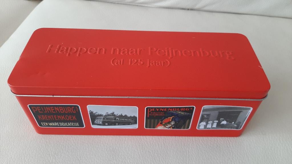 Koekblik, Happen naar Peijnenburg (al 125 jaar), Ophalen of Verzenden, Gebruikt, Gebruiksvoorwerp