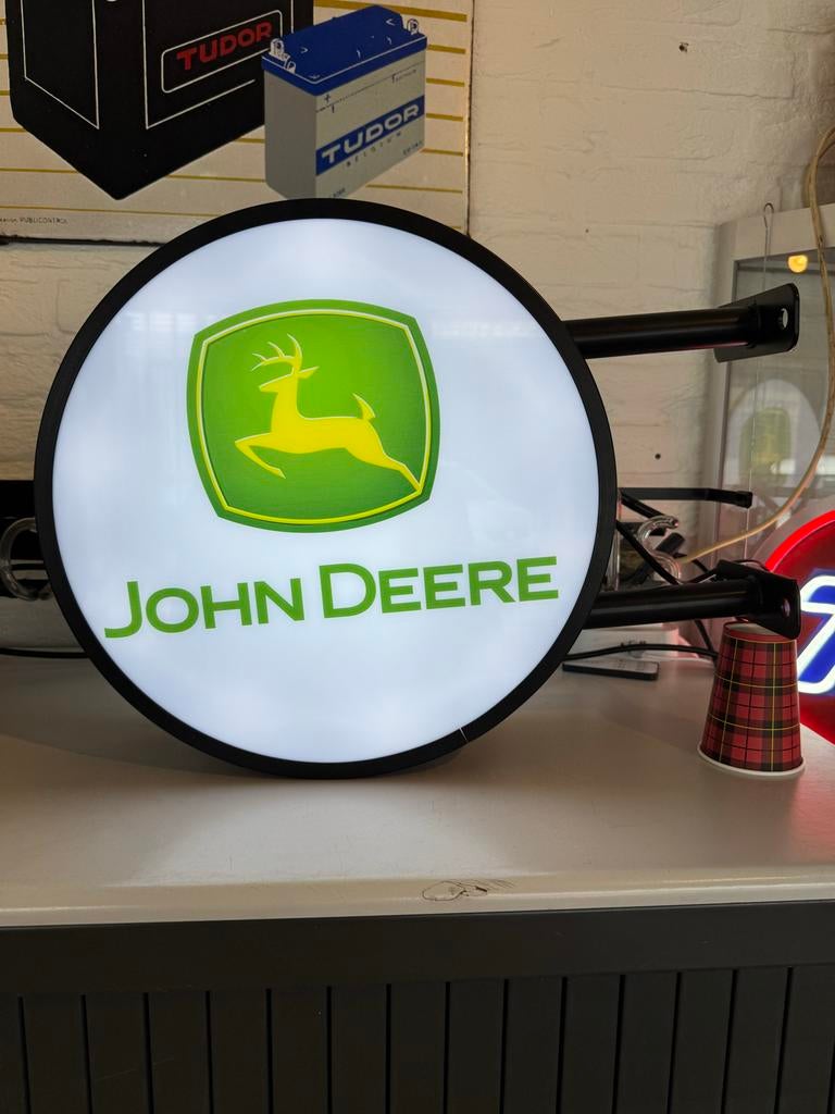 John Deere reclame lichtbak, Ophalen, Gebruikt, Lichtbak of (neon) lamp