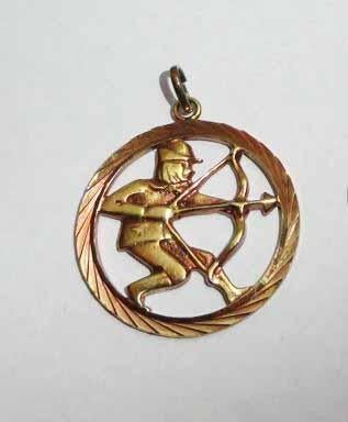 Hanger boogschutter verguld, Overige materialen, Overige voorstellingen, Nieuw, Ophalen of Verzenden