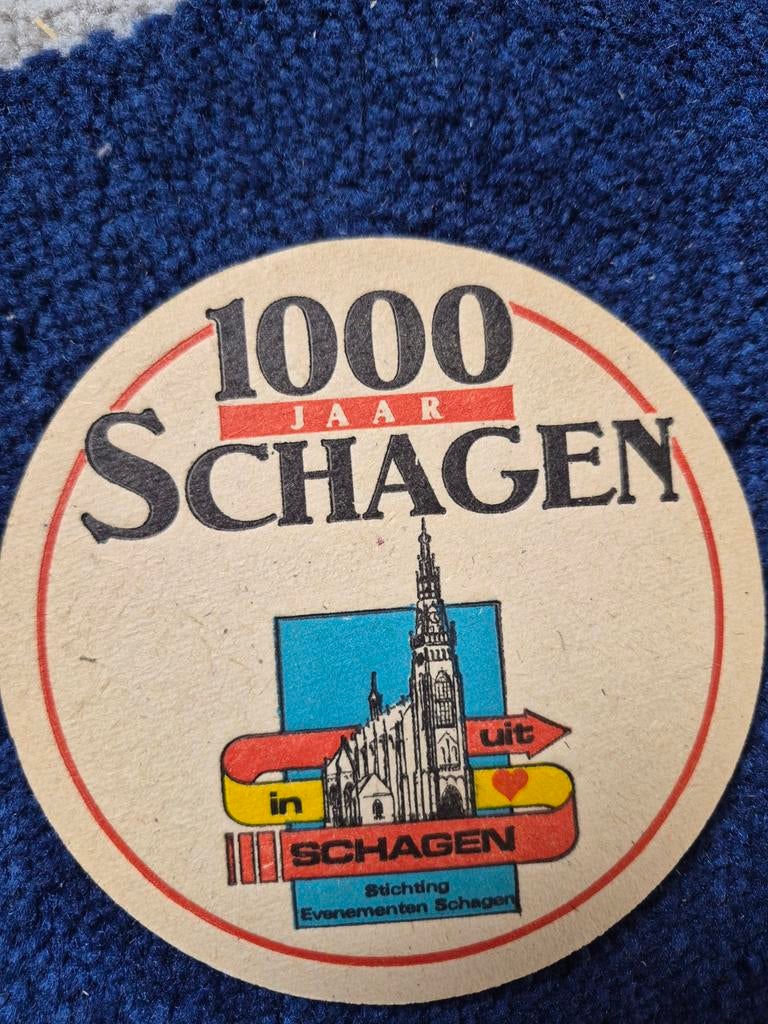 Bierviltje Amstel 1000 Jaar Schagen, Ophalen of Verzenden