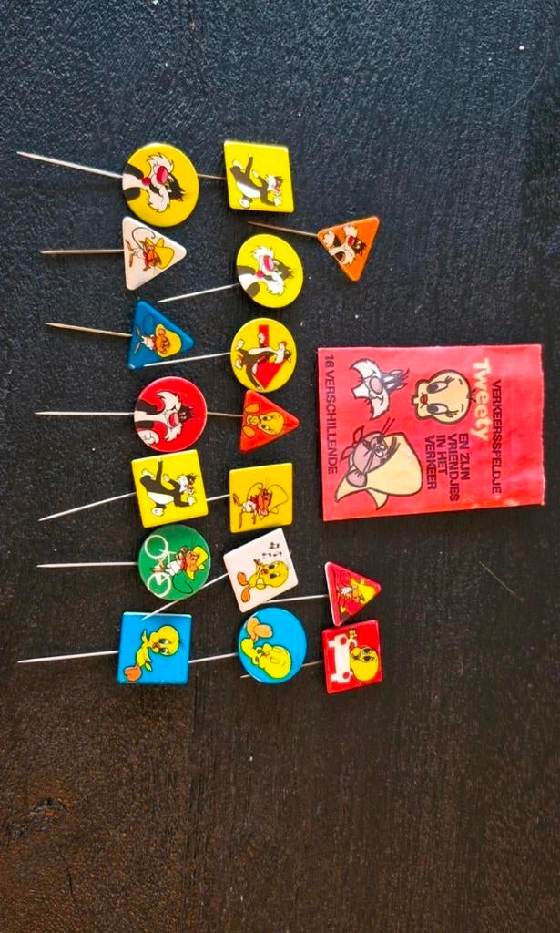 Vintage Looney Tunes speldjes 1977, Ophalen of Verzenden, Zo goed als nieuw