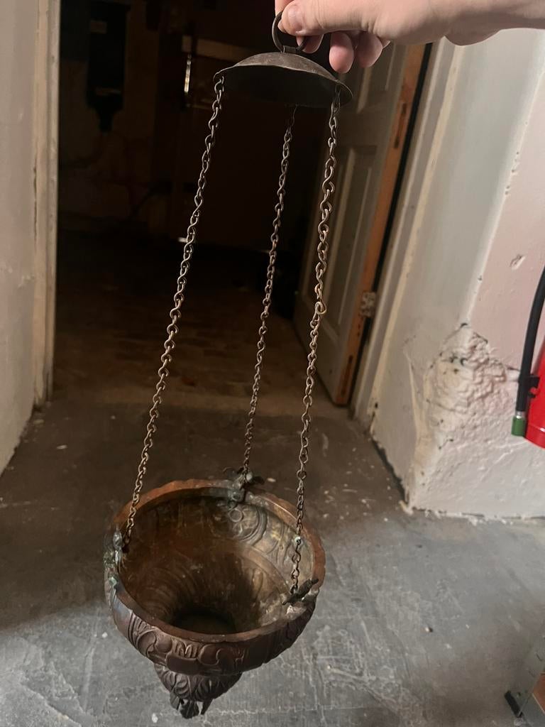 Godslamp, messing, Ophalen of Verzenden