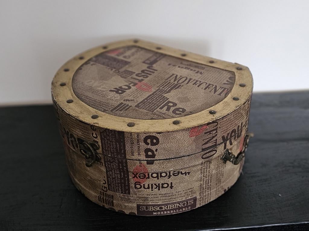 LEUKE BROCANTE HOUTEN KOFFER, Minder dan 50 cm, Gebruikt, Minder dan 50 cm, Ophalen of Verzenden