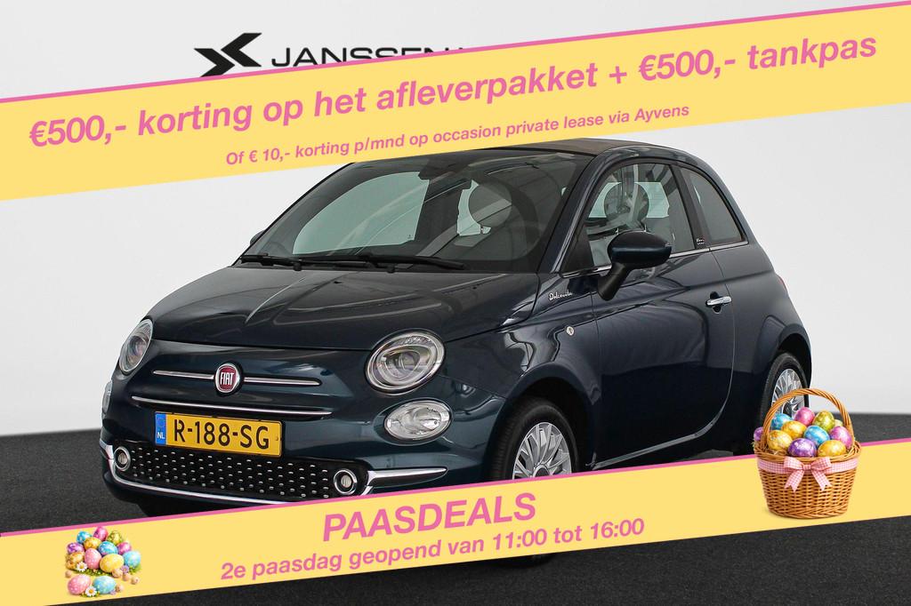 Fiat 500 C 1.0 Hybrid Dolcevita Navigatie Climate Control Ap, Stof, Euro 6, Cabriolet, Origineel Nederlands