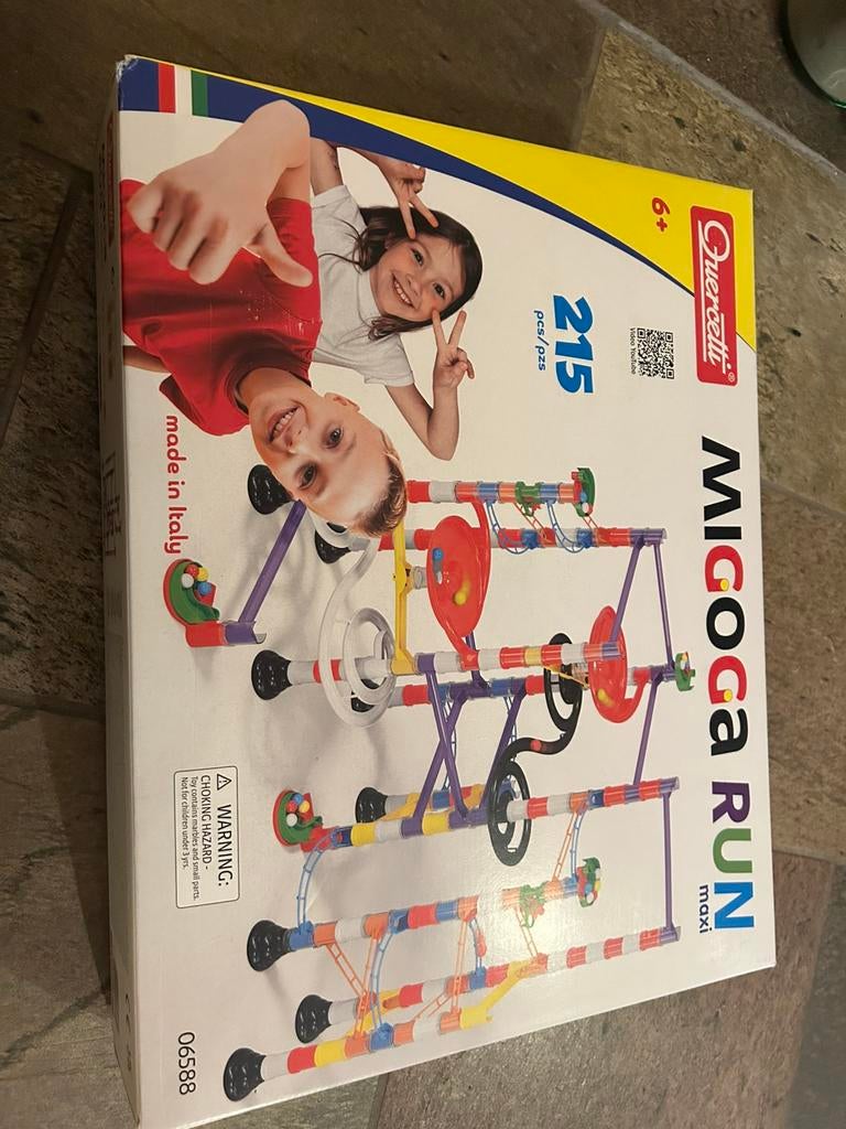 Quercetti Mega knikkerbaan , 215 onderdelen, Ophalen, Zo goed als nieuw, Bouwen