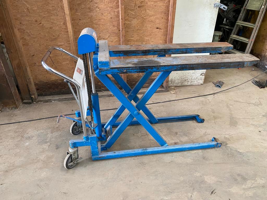 Pompwagen heftafel schaarpalletwagen, Ophalen