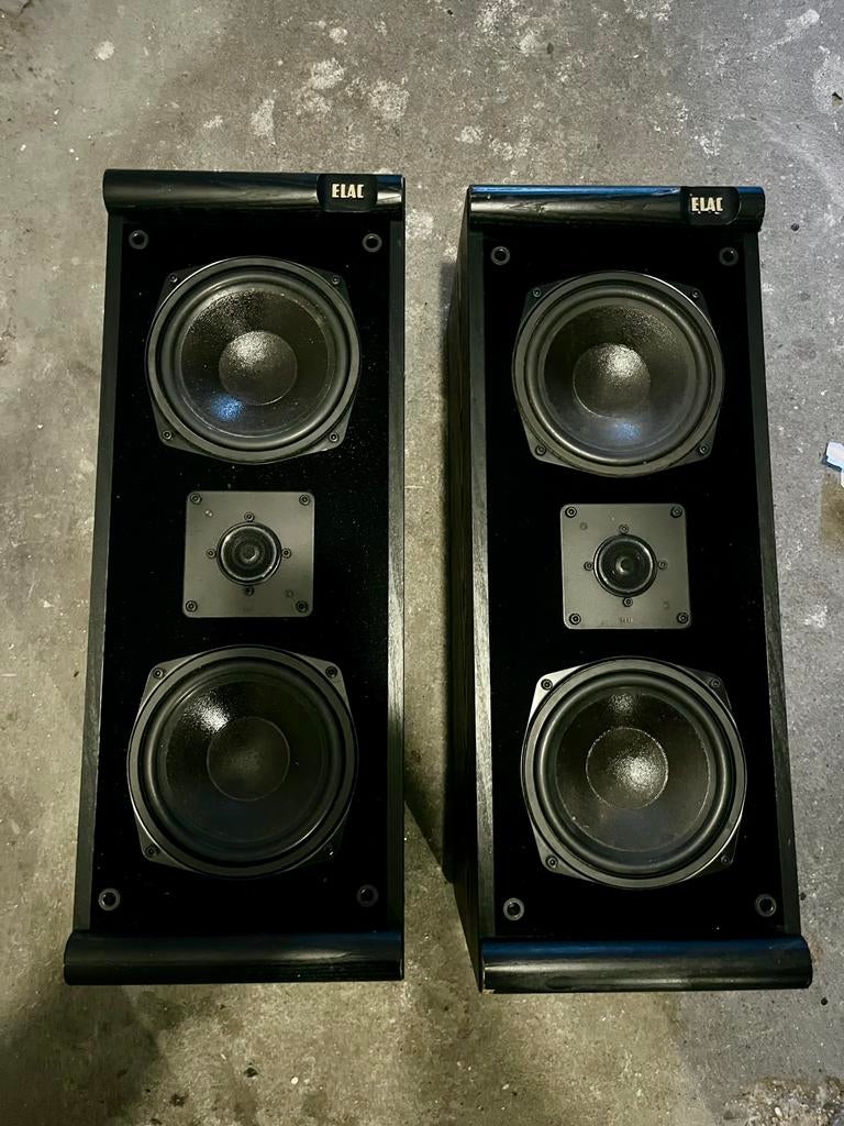 Elac EL80 EL-80 drieweg speaker set, Audio, Tv en Foto, Luidsprekers, Zo goed als nieuw, 60 tot 120 watt, Front, Rear of Stereo speakers