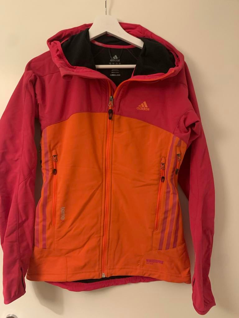 Adidas Terrex Windstopper Jasje - Roze/Oranje, Ophalen of Verzenden, Gedragen, Maat 38/40 (M), Roze