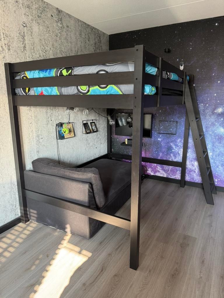 Hoogslaper IKEA | STORÄ inclusief matras en topper!, Ophalen, Eenpersoons, Zo goed als nieuw, 90 cm