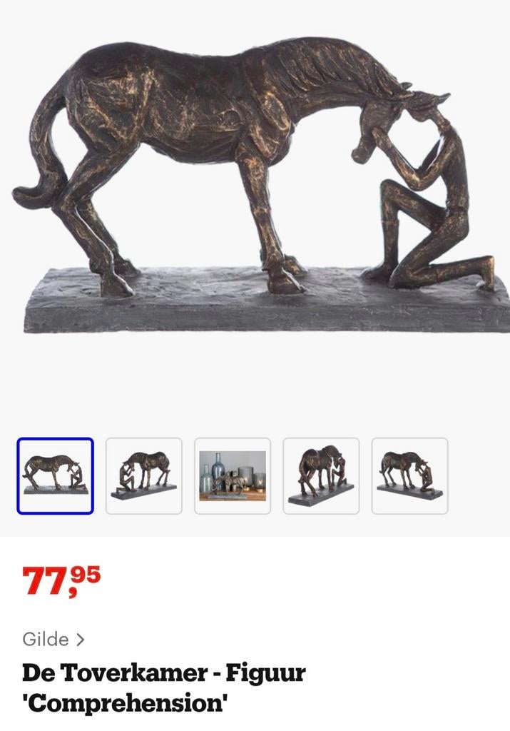 Paardenbeeld met ruiter, Ophalen, Zo goed als nieuw, Dier