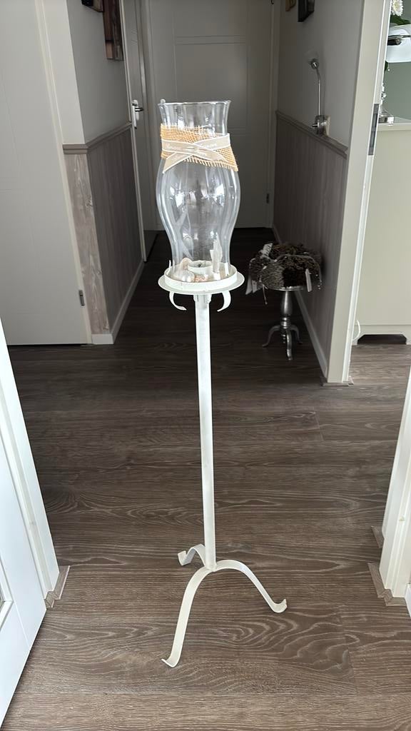 Staande kandelaar 120 cm, Ophalen of Verzenden, Zo goed als nieuw, Crème, Kandelaar