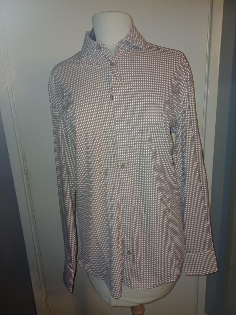 Mi Piace Travel Heren Blouse L Latte Offwhite Print, Mi Piace, Bruin, Nieuw, Ophalen of Verzenden