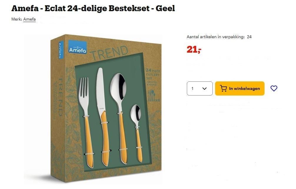 Nieuw in doos Eclat bestek van Amefa - nergens goedkoper, Nieuw, Ophalen of Verzenden, Rvs of Chroom, Vaatwasserbestendig