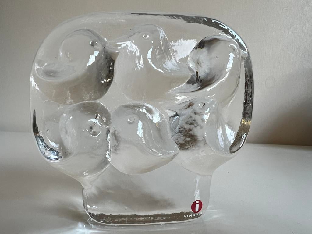 Vintage Iittala Paperweight Lintupuu Vogelboom Jorma Vennola, Ophalen of Verzenden