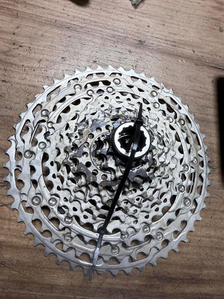 Shimano Deore M6100 10-51T cassette, Ophalen of Verzenden, Gebruikt, Derailleur of Ketting, Aluminium