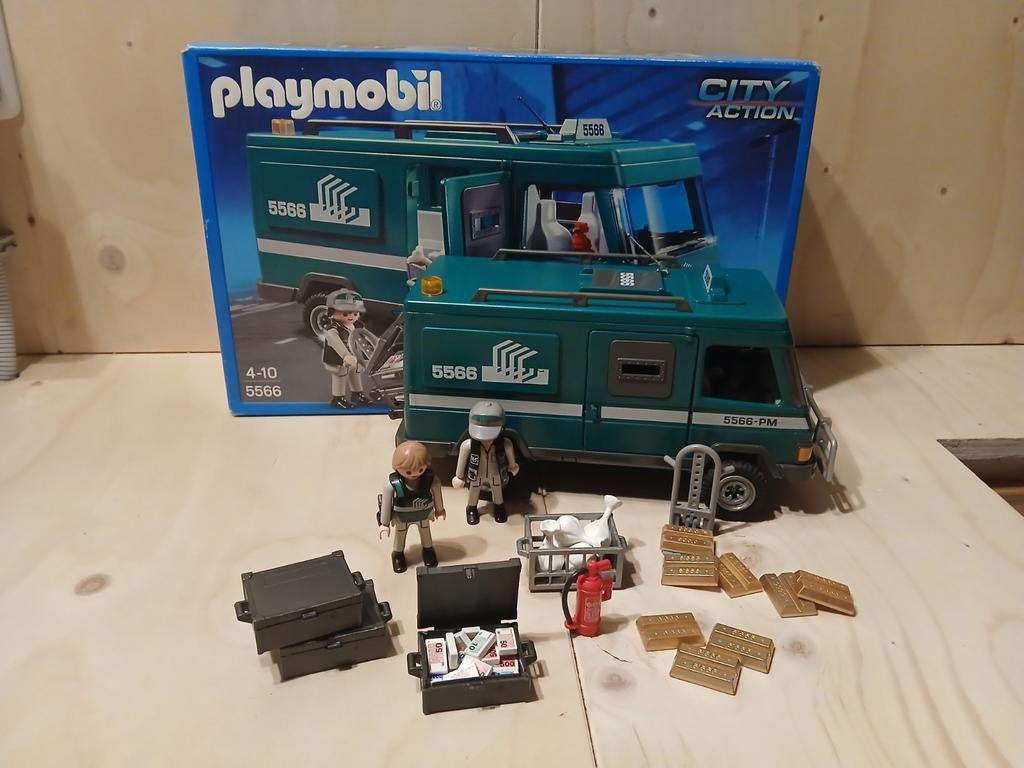 Playmobil 5566 Geldtransportwagen COMPLEET, Kinderen en Baby's, Speelgoed | Playmobil, Ophalen of Verzenden, Gebruikt, Complete set