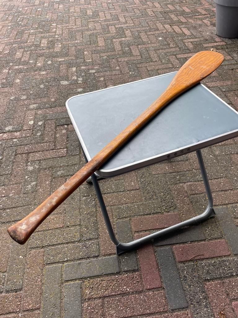 Houten peddel voor bijv. kano of roeiboot., Watersport en Boten, Ophalen, Gebruikt, Enkelbladige peddel