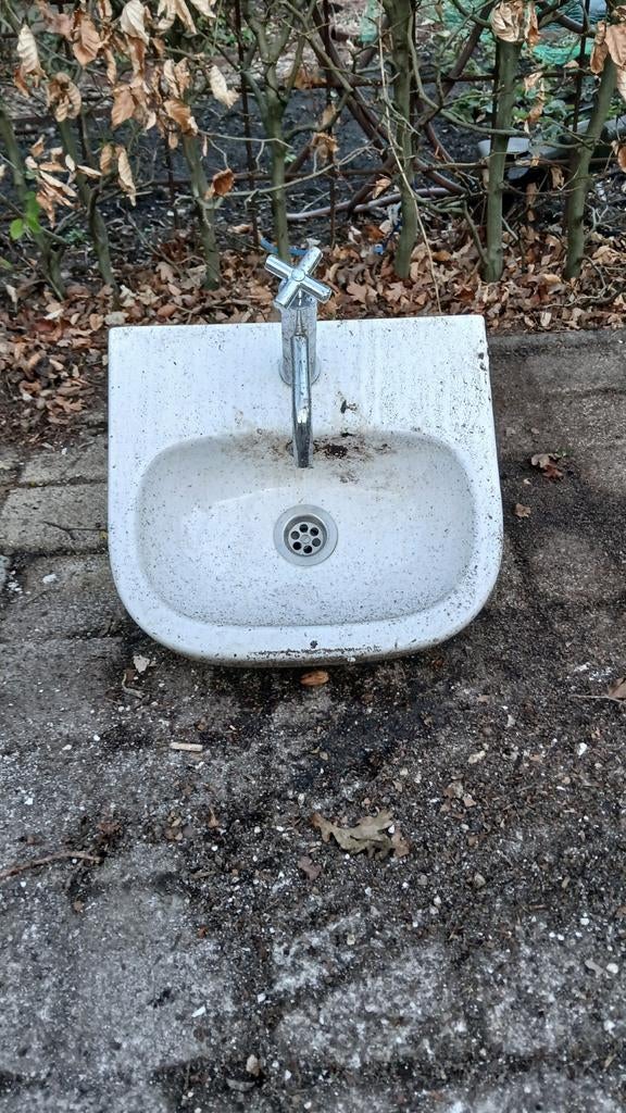 Wastafeltje met kraan, 38x35 cm, Ophalen