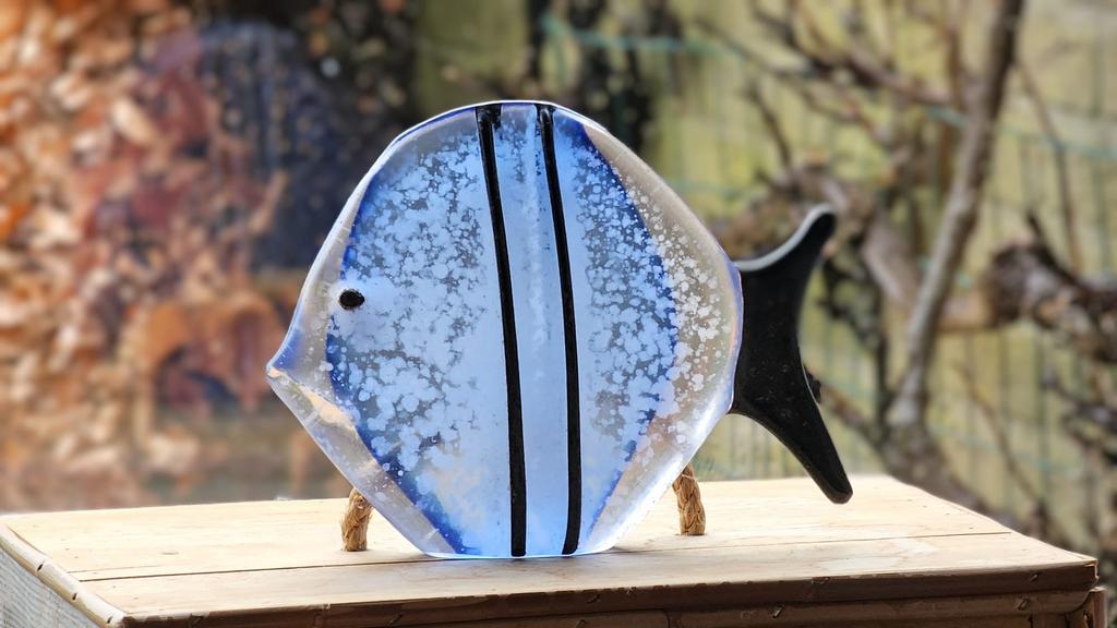 Murano (Mario Gambaro) - glaswerk - gave Maanvis, Ophalen of Verzenden