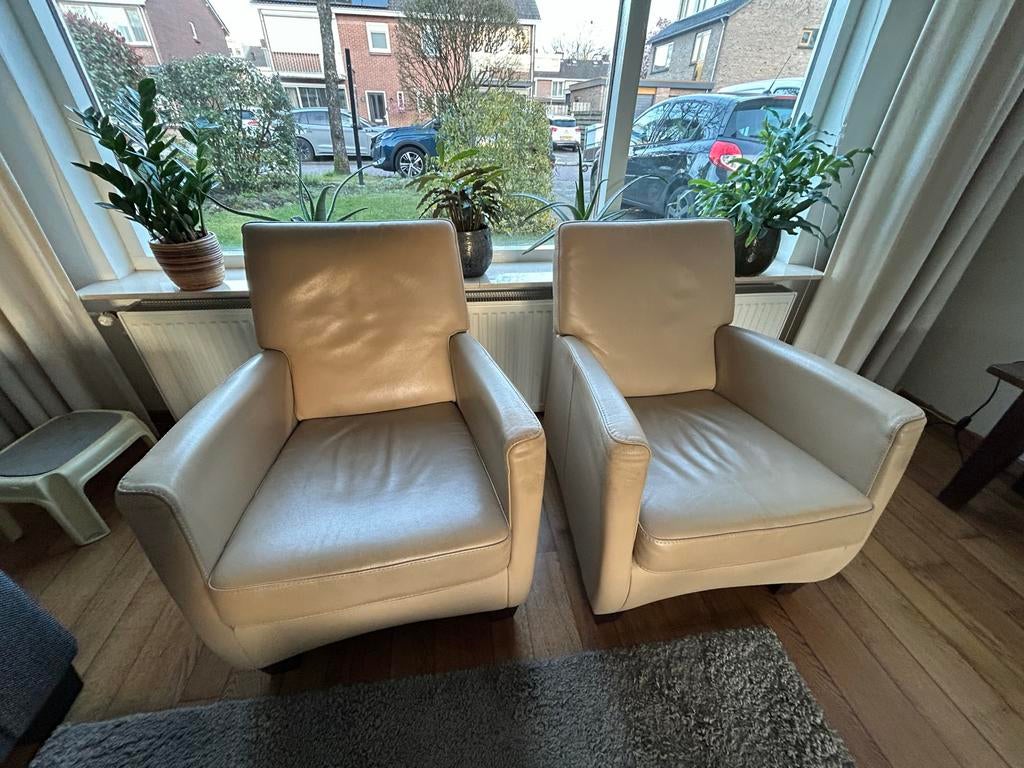 Twee beige fauteuils, Ophalen, Gebruikt, Twee, Overige kleuren