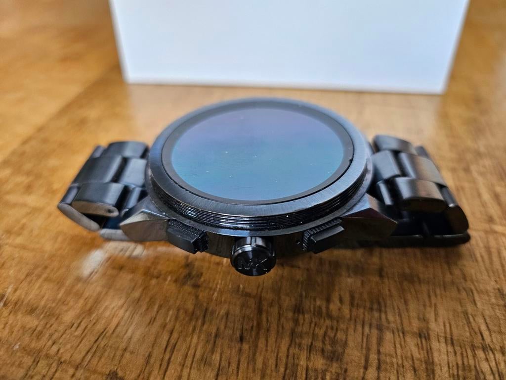 Michael Kors Smartwatch Zwart - Zo goed als nieuw, Sieraden, Tassen en Uiterlijk, Smartwatches, Zwart, Michael Kors, Stappen, Ophalen of Verzenden