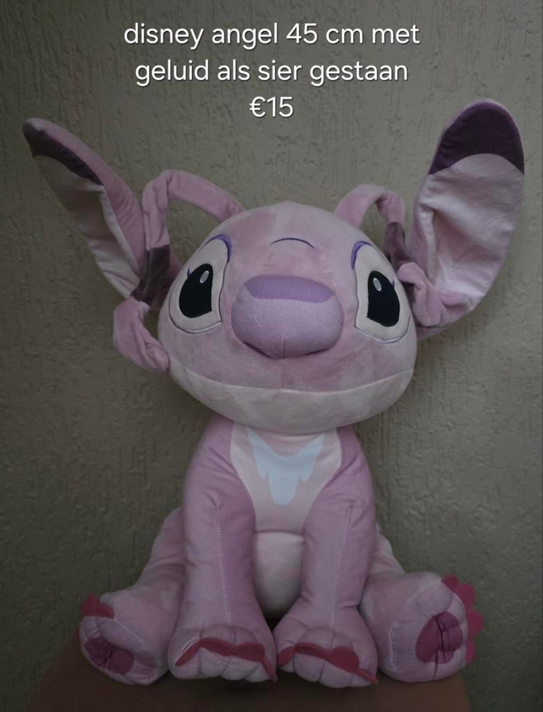 Disney lilo en stitch knuffel angel 45 cm hoog met geluid, Ophalen, Zo goed als nieuw, Overige typen