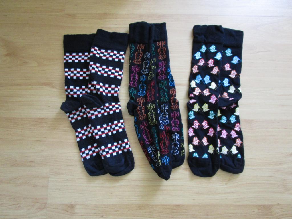 Ziengs - drie paar sokken met F1 - Race prints maat 40/46, Kleding | Heren, Sokken en Kousen, Ziengs, Zwart, Overige maten, Ophalen of Verzenden