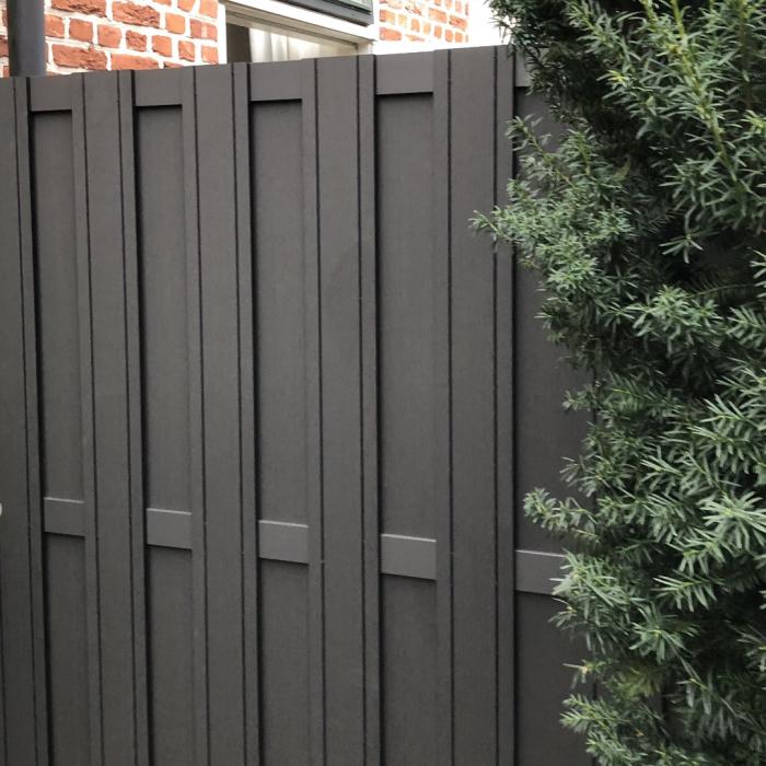 Elephant Schutting WPC Basic antraciet recht 180x180cm, Kunststof, Minder dan 3 meter, Ophalen of Verzenden, 1 tot 2 meter