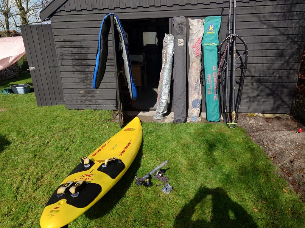 Windsurfset F2 Xantos 295 (133L) 4 Zeilen, mast en giek, Watersport en Boten, Kano's, Ophalen, Gebruikt, Eén persoon