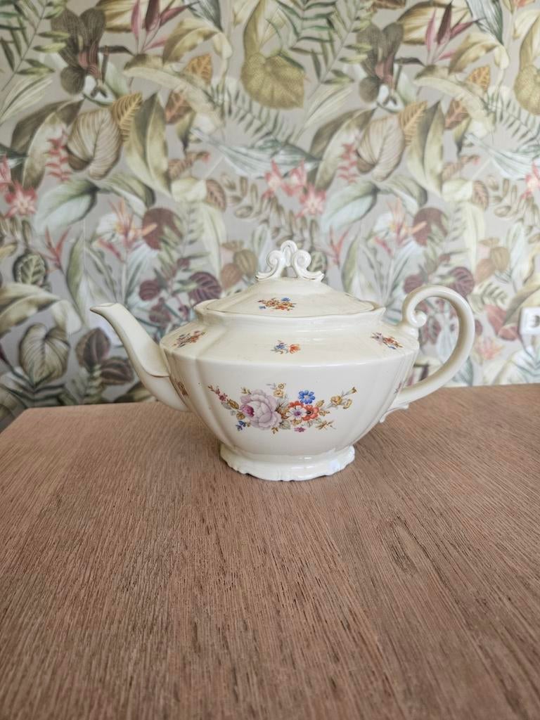 Antieke Arzberg Bavaria Theepot met Bloemenpatroon, Ophalen of Verzenden