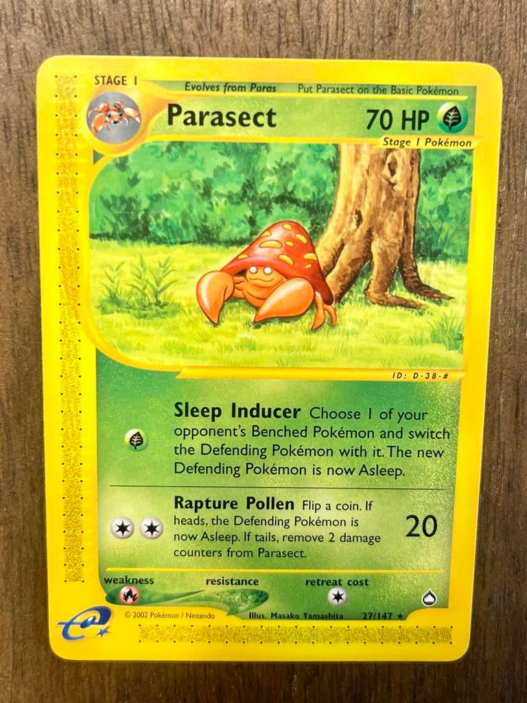 Parasect - Aquapolis 27/147 Pokémon kaart, Ophalen of Verzenden, Losse kaart