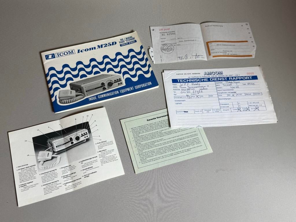 Handleiding Icom M25D Marifoon - Origineel en Compleet, Watersport en Boten, Ophalen of Verzenden, Gebruikt, Overige typen