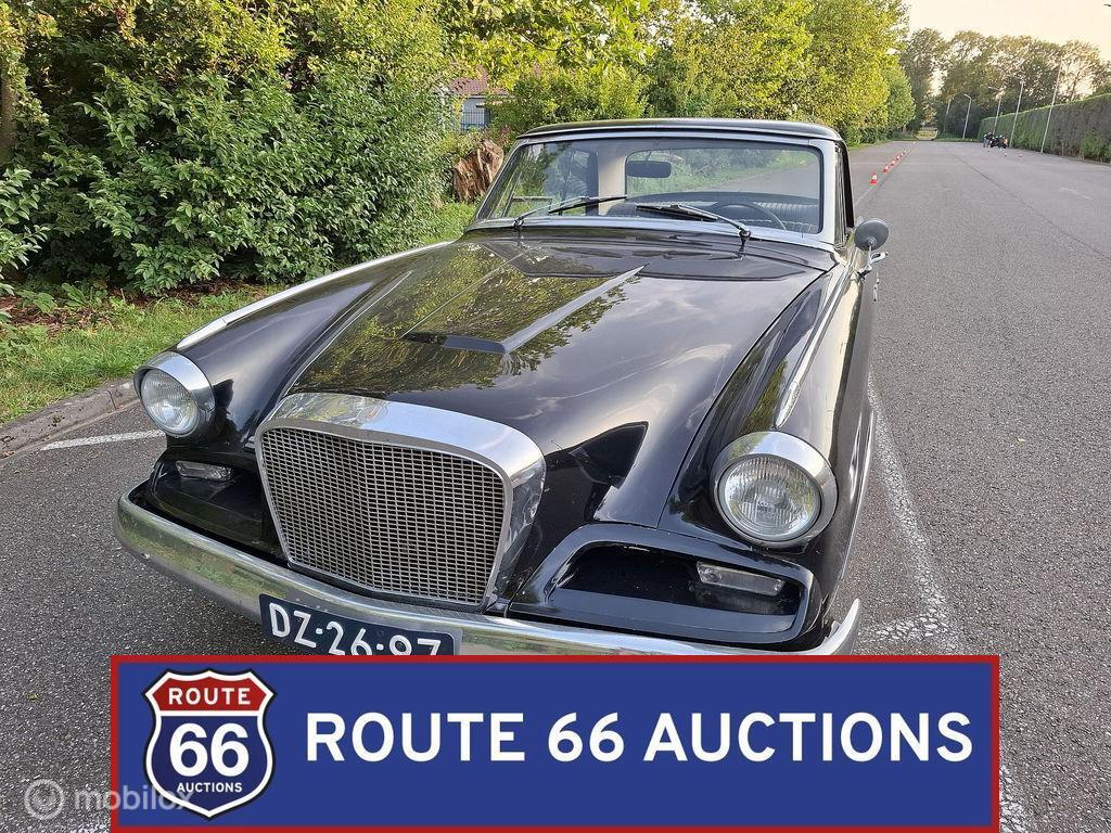 Studebaker Gran Turismo Hawk | 1962 | Route 66 Auctions, Auto's, Oldtimers, Overige merken, Overige carrosserieën, Zwart, Bedrijf