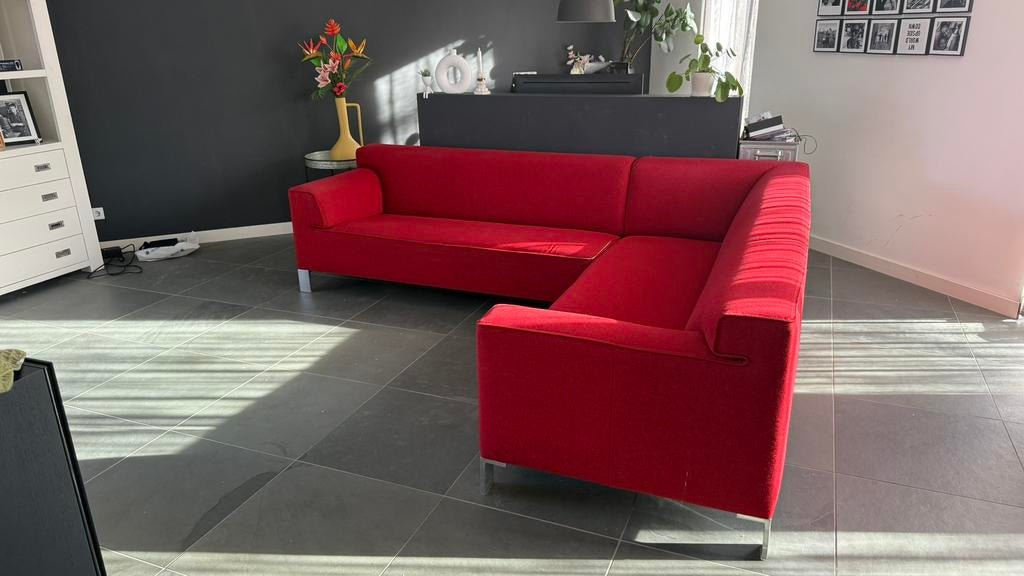 Pode hoekbank type Insert, Ophalen, Gebruikt, Tweepersoons, Rood