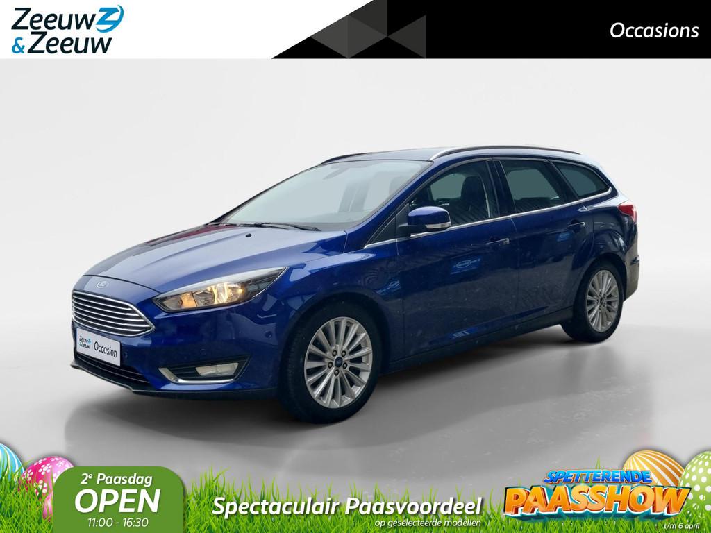 Ford Focus Wagon 1.0 Titanium Edition | 12 Maanden BOVAG Gar, 12 maanden, Gebruikt, Euro 6, Blauw