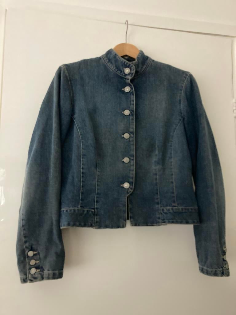 Stijlvol Jeans Jasje Maat 38, Ophalen of Verzenden, Maat 38/40 (M), Blauw