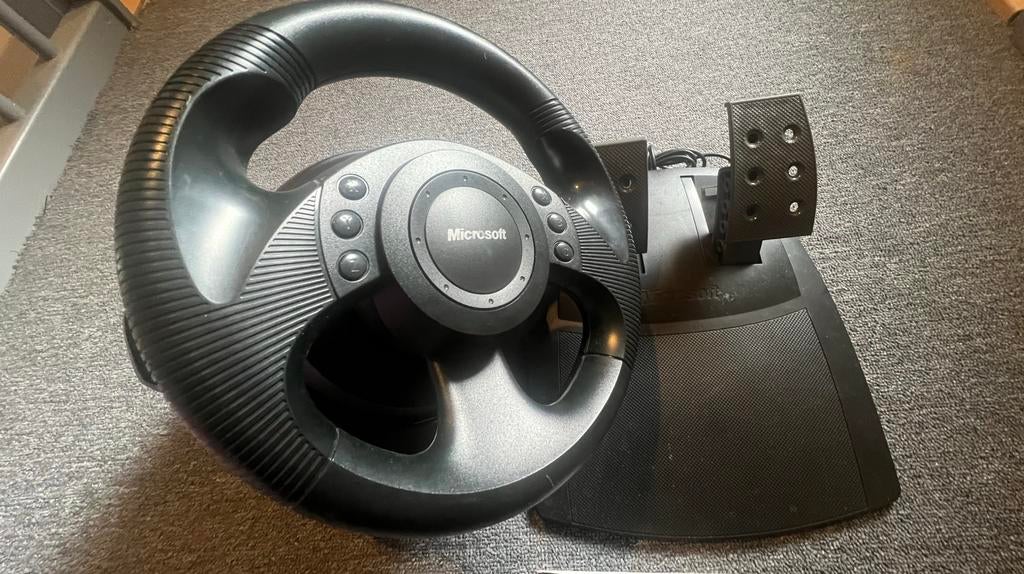 Microsoft Sidewinder Precision Racing Wheel USB 1.0, Ophalen of Verzenden, Gebruikt, Microsoft