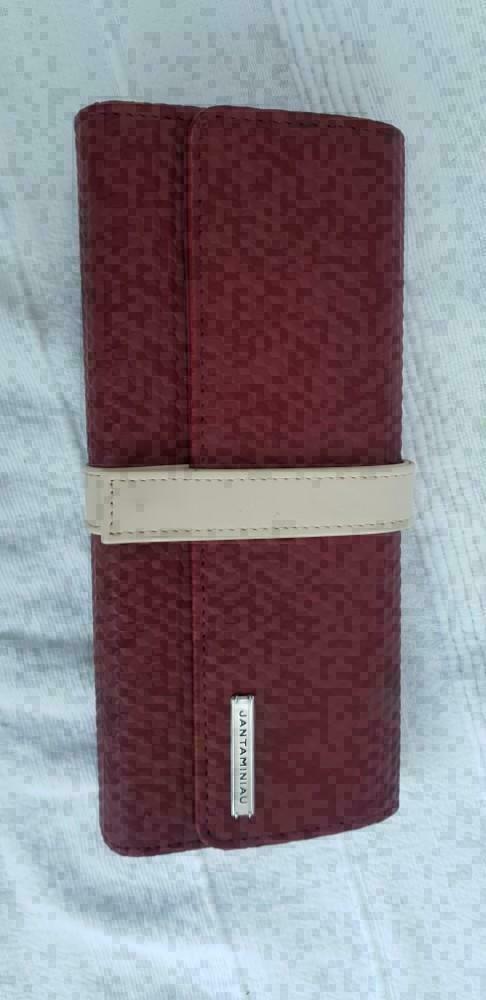 JAN TAMINIAU rood PU leder avondtasje make- up KLM (E132), Ophalen of Verzenden, -, -, -