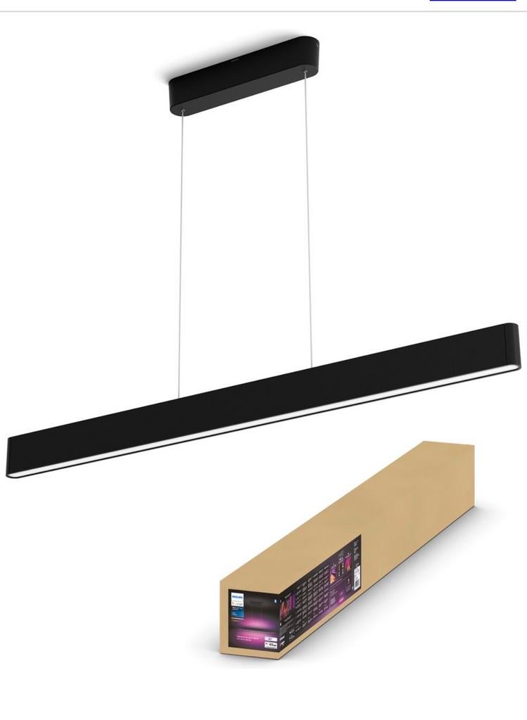 Philips Hue Ensis hanglamp zwart – color ambiance – nieuwst, Ophalen, Zo goed als nieuw, Metaal, Modern