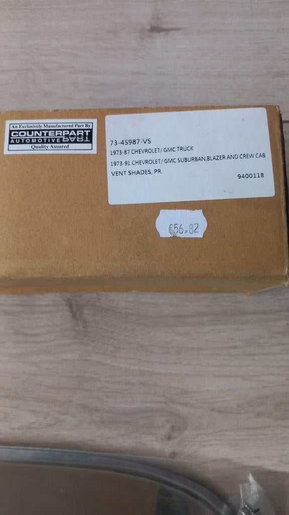 Chevrolet Pickup Blazer Suburban Vent Shades 73-91, Auto-onderdelen, Ophalen of Verzenden, Nieuw, Chevrolet
