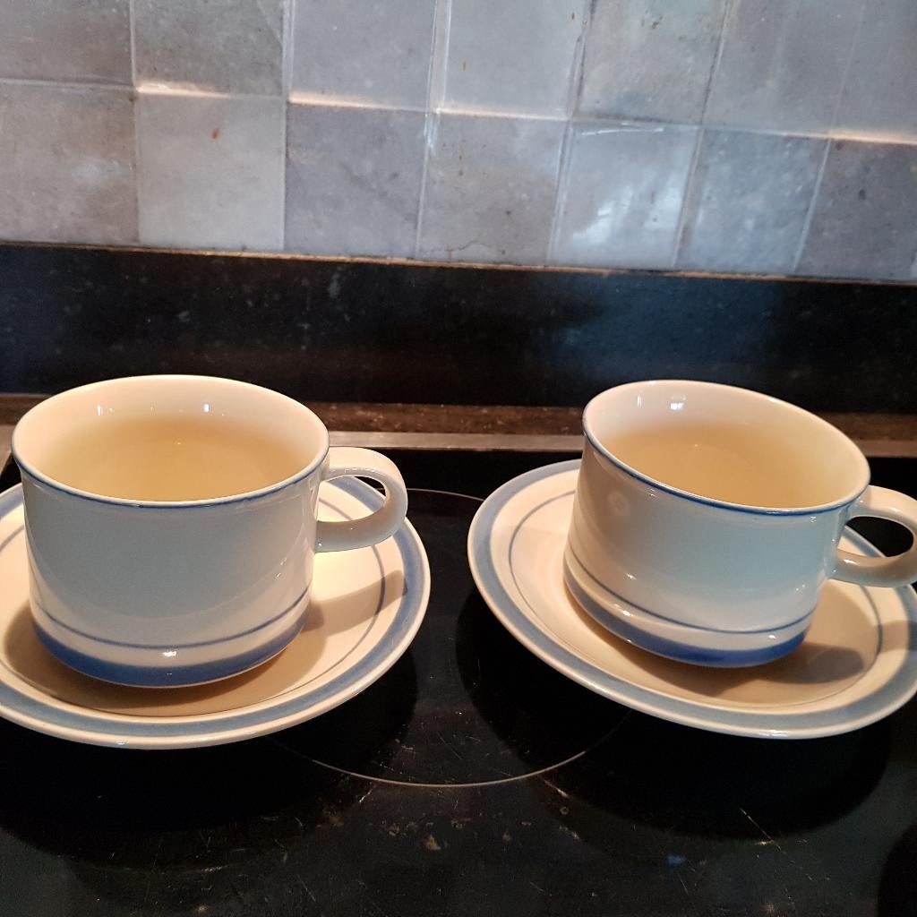 Kop en schotels, Huis en Inrichting, Keuken | Servies, Gebruikt, Ophalen of Verzenden, Overige stijlen, Kop(pen) en/of Schotel(s)