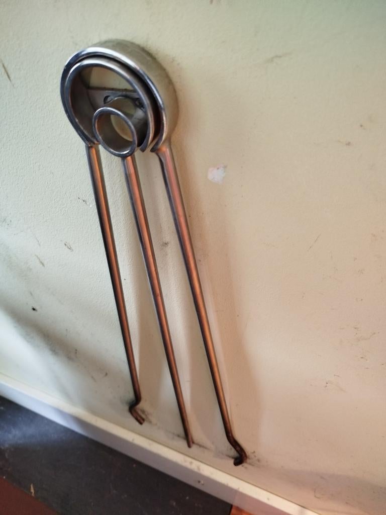 Morso RVS haardstel (tang en pook), Ophalen, Gebruikt, Houthaard