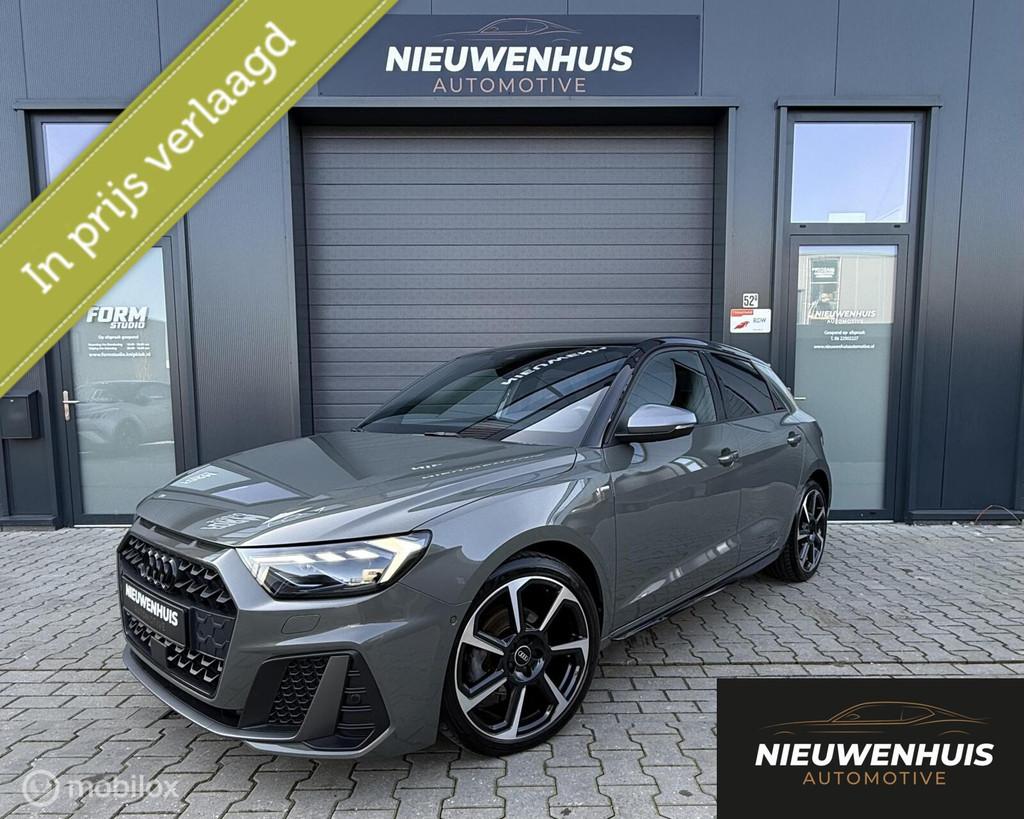 Audi A1 Sportback 35 TFSI S edition, Zwart, 4 cilinders, 150 pk, Leder en Stof
