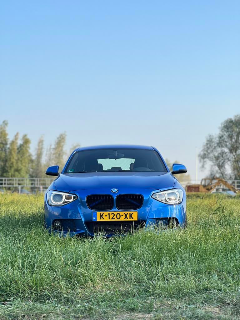BMW 1-Serie 116i M sport 136PK 2015 estoril Blauw, Auto's, 1-Serie, 4 cilinders, Blauw, Alcantara
